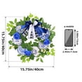 thumbnail image 4 of Harpi Spring Wreaths for Front Door Clearance, Greenery Summer Wreath, Wooden Plaque Blue and White Porcelain Wreath Splicing Wreath Outdoor Courtyard Party Decoration, 4 of 9