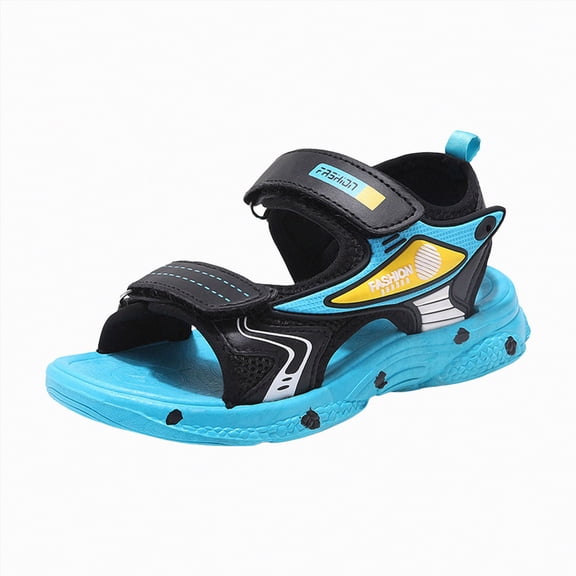 TOWED22 Toddler Little Kid Sandals Boys Girls Adjustable Strap Open-Toe Summer Outdoor Unisex Child Sport Beach Sandals(Toddler/Little Kid/Big Kid)(Sky Blue,4)