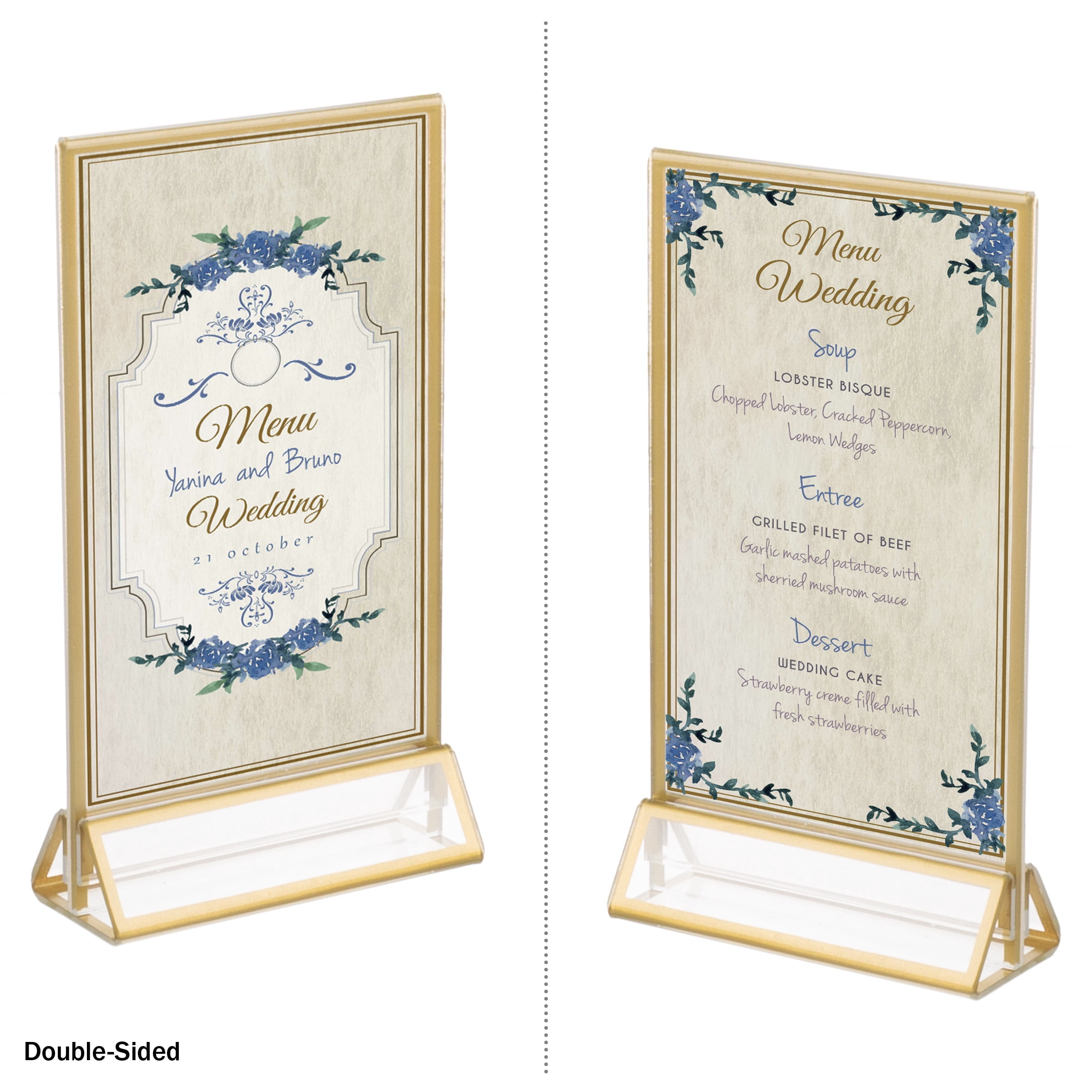 Great Northern Popcorn 5x7 Picture Frame 6-Pack for Table Numbers, Gold