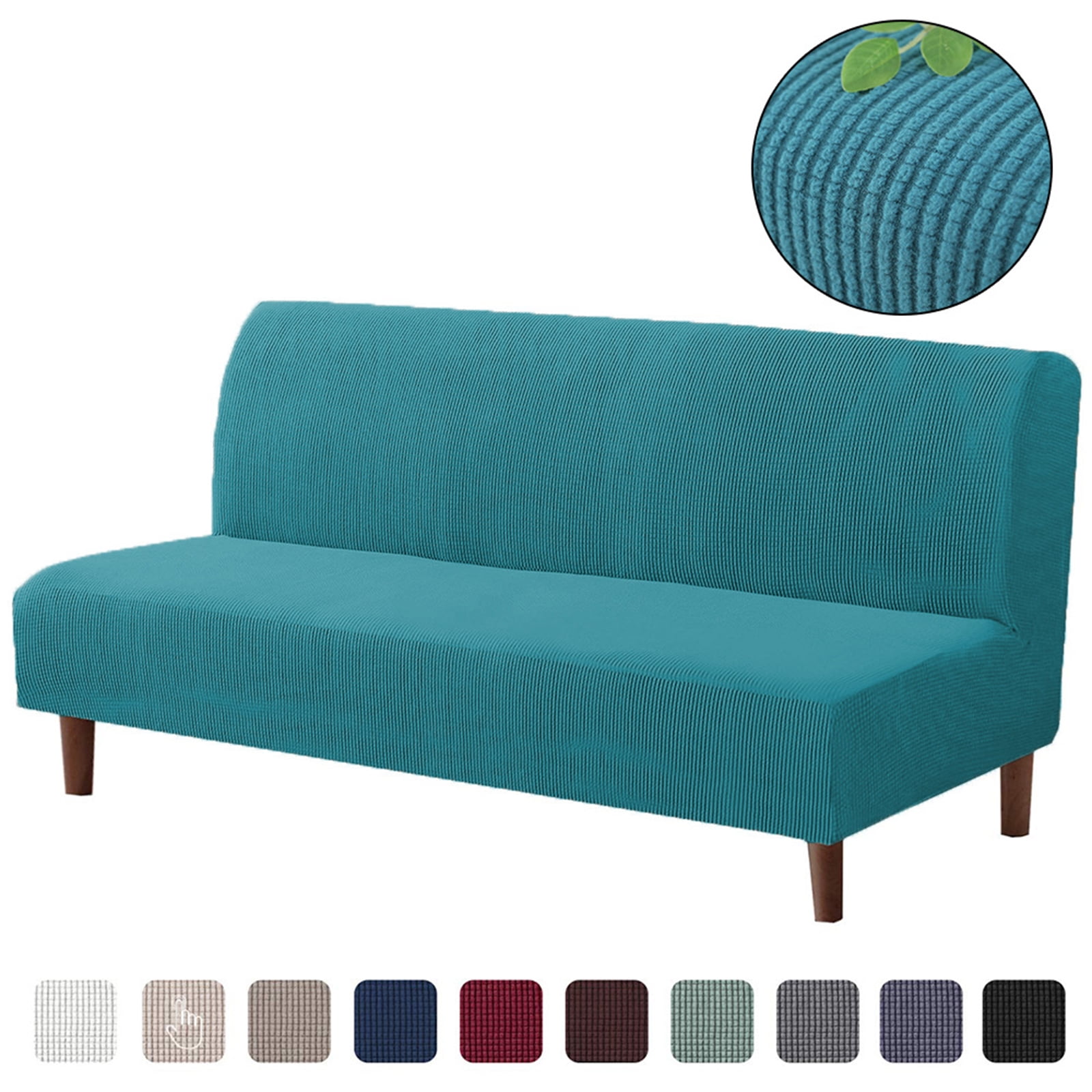 MintLimit Armless Sofa Bed Cover Stretch Slipcover Folding Couch Futon