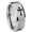 Brushed Gray Beveled Edge, variant on Christian Cross Brushed Gray Dome Tungsten Men Ring 10MM