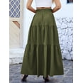 thumbnail image 6 of a.Jesdani Womens Maxi Skirts Casual Elastic High Waist Swing Tiered Beach Maxi Skirt s-xxl, 6 of 6