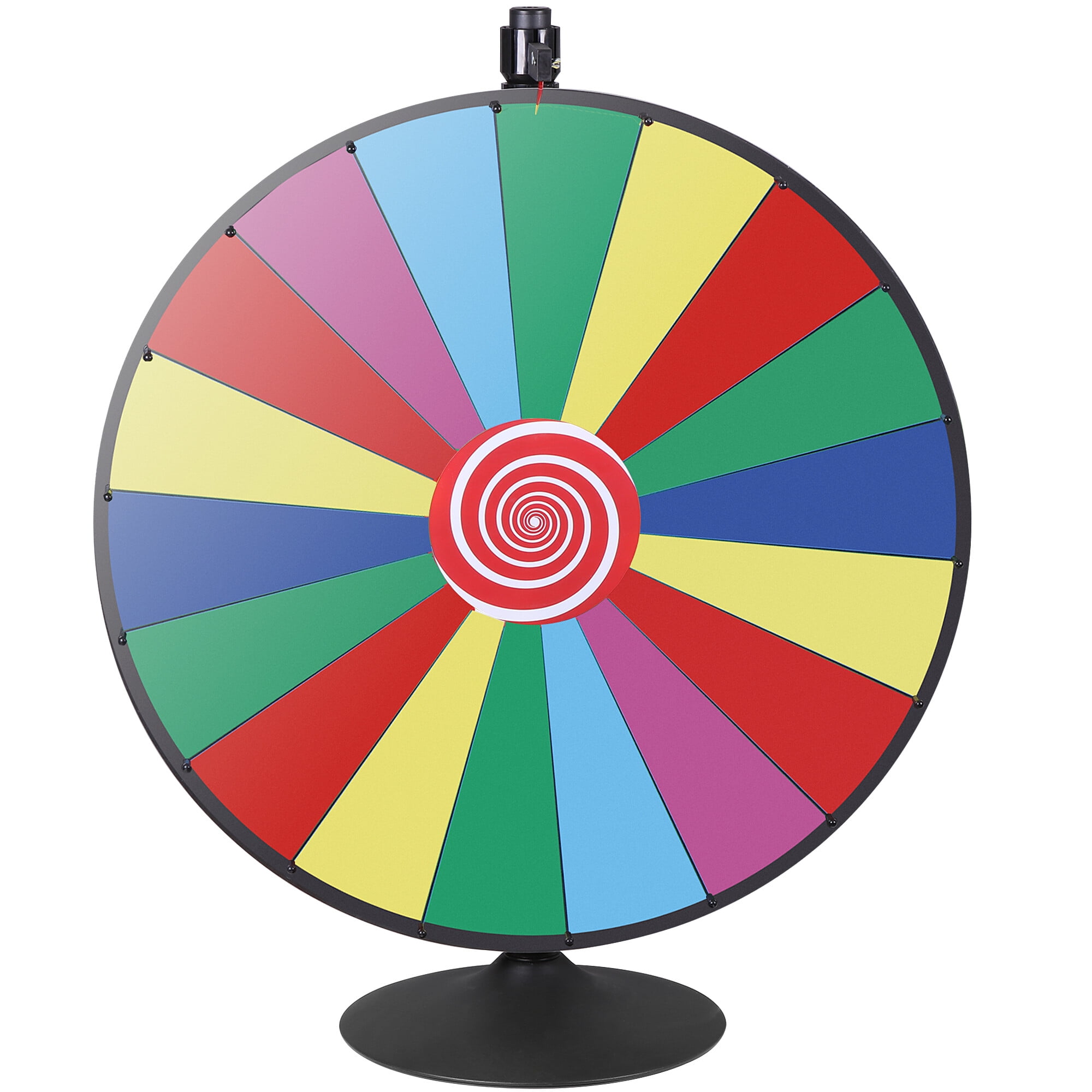 ZENY 36" Prize Wheel with Dual Use Stand Customizable Fortune Wheel for Tabletop & Floor 18 Slots