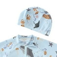 thumbnail image 3 of Gubotare Baby Swimsuit Boys Baby Boys'Swimsuit Zip UPF 50+ Sun Protection Swimwear with Hat 5T 6T (Sky Blue,5-6 Years), 3 of 4