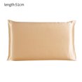 thumbnail image 1 of Funda de almohada de seda de morera Funda de almohada transpirable de 2 lados Funda de almohada de color sólido para la piel del cabello, Champán, 51x36cm kenally HA003379-08, 1 of 7