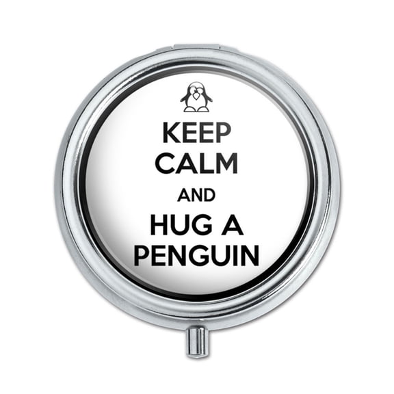 Keep Calm And Hug A Penguin Pill Box
