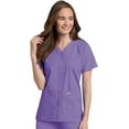 thumbnail image 1 of Landau Essentials Women's Snap Front Scrub Top, Classic Relaxed Fit, V-Neck, 4 Pockets, 1 of 6
