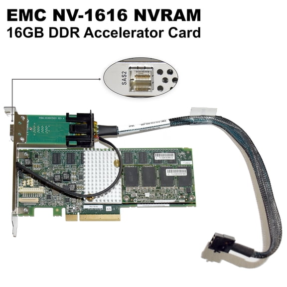 Pre-Owned EMC NV-1616 16GB NVRAM PCIe 3.0 x8 Mini-SAS HD Accelerator Card