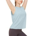 thumbnail image 6 of Fartey Workout Tank Tops for Women Slim Fit Yoga Athletic Tanks Summer Sleeveless Crew Neck Shirts Moisture Wicking Gym Running Top Blue S, 6 of 7
