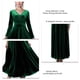 thumbnail image 3 of Vestido largo de terciopelo con mangas largas, vestido largo de fiesta con cuello en V, vestido elegante de manga larga para mujer, solución innovadora, 3 of 4