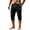 Black, variant on JUUYY Men's Outdoor Capri Pants with Pockets, Drawstring Lightweight Elastic Waist Loose Beach Vacation Casual Summer Cropped Pants Black XXL