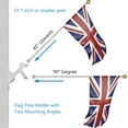 thumbnail image 3 of Flag Pole Holder for Outside House, Heavy Duty Flag Pole Mounting Bracket, Aluminum Metal Flagpole Mount with Stainless Hardware for Outdoor, Rust Free, 1" Inner Diameter (White-2Pack), 3 of 12