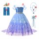thumbnail image 4 of Disfraz de Frozen para niñas, vestido de princesa, Reina de la nieve, Cosplay, Carnaval, cumpleaños, ropa de Elsa, ropa de fantasía, 2 a 10 años, 4 of 5