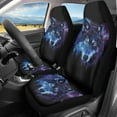 thumbnail image 2 of ZIATUBLE Galaxy Wolf Car Seat Dust Cover Washable Front Seats Protector Set of 2 Piece Auto Interior Accessories Anti-Slip Vehicle Bucket Seat Covers Universal Fit for SUV Sedan Van, 2 of 7