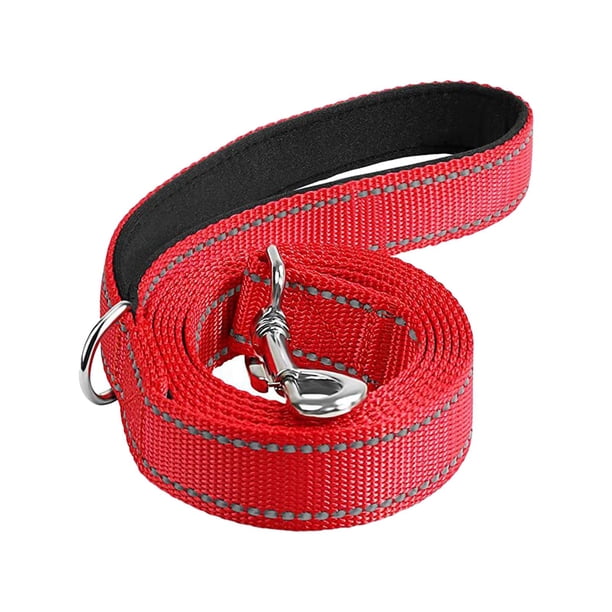 Correa Reflectante para Perros Jinwen Duradera Profesional 6 Pies Rojo