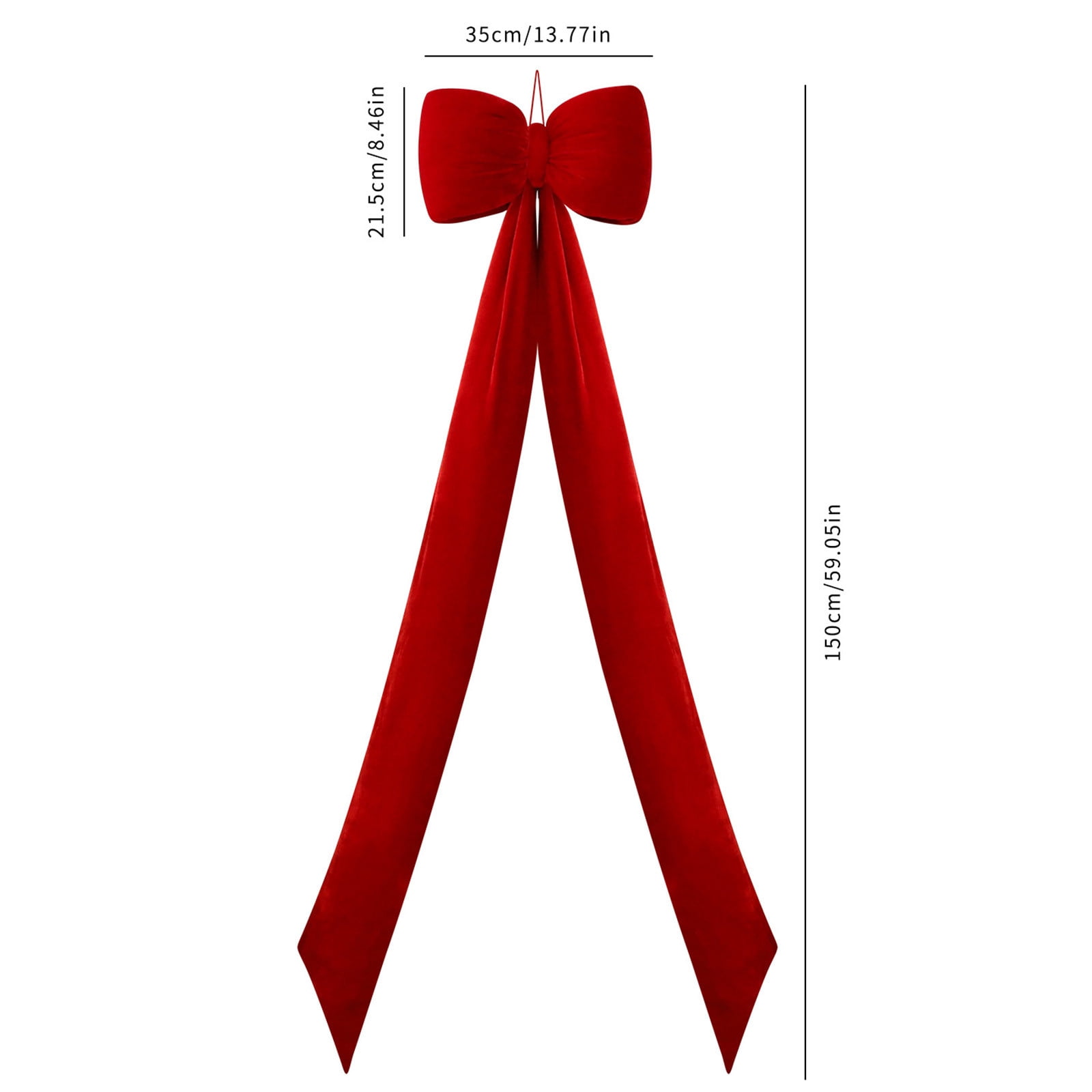 Christmas Tree Topper Bow, 59x13 Inch Velvet Extra Large Room Decor Ribbon Bow for Wedding Engagement Birthday Party，Giant Xmas Bow Decorations for Home Wreath Door Wall