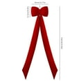 thumbnail image 3 of Velvet Large Christmas Bow – 59in Holiday Bow Decoration, Front Door, Cabinet, Tree, Fireplace Christmas Decor, Festive Red Velvet Bow for Christmas, 3 of 9