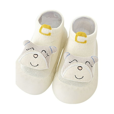 

XINSHIDE Shoes Infant Boys Girls Animal Cartoon Socks Shoes Toddler Fleece Warm The Floor Socks Non Slip Prewalker Shoes Unisex Baby Shoes