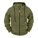 thumbnail image 4 of pstuiky manga larga para hombre, Chaqueta tipo cárdigan con capucha y cremallera de manga larga de color liso para hombre Tops de talla grande para hombre xxl, 4 of 5