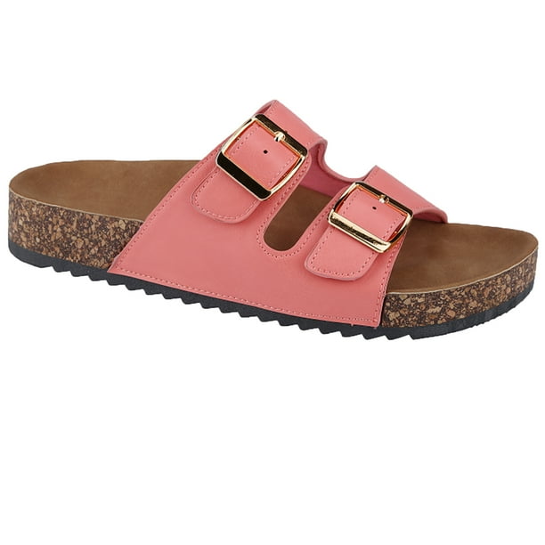 women's casual buckle straps sandals flip flop platform footbed sandals
