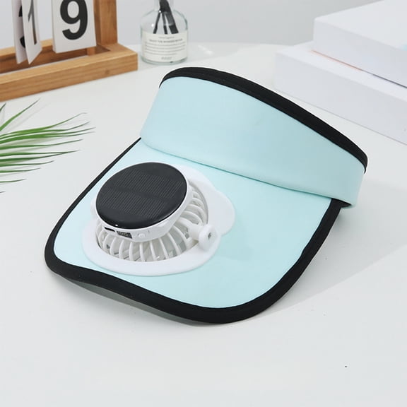 Solar Powered Fan Hat with USB-C Charging, 360° Rotatable Cooling Fan, LED Display, Outdoor Sun Protection Cap for Fishing Hiking Camping