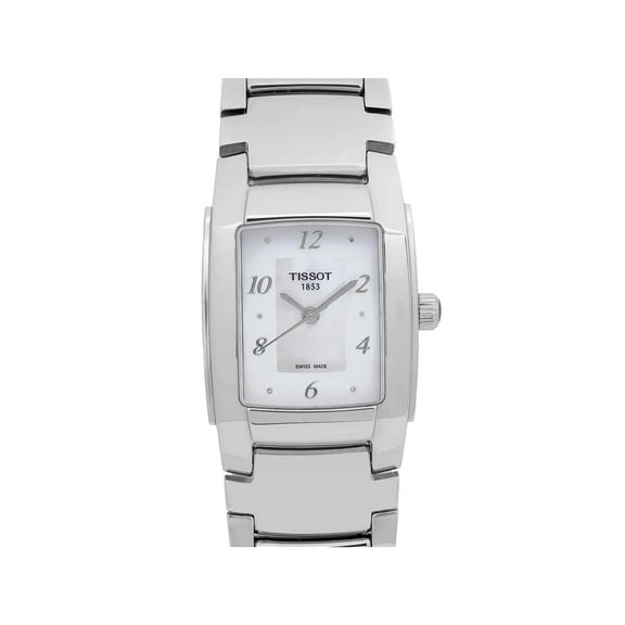 Tissot T-10 25.5mm Steel Mother of Pearl Quartz Ladies Watch T073.310.11.116.00