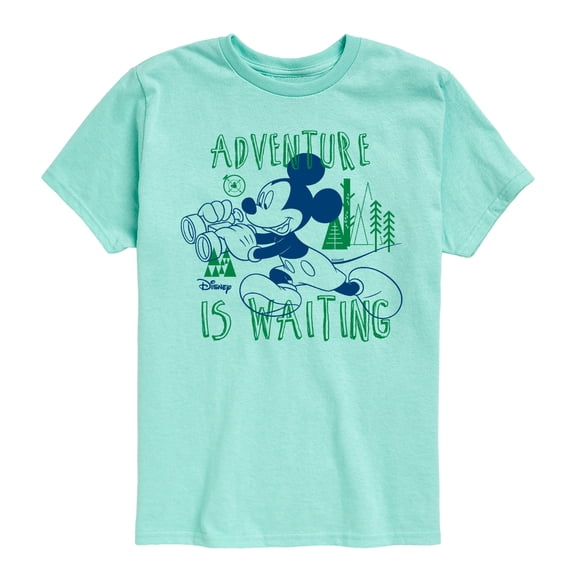 Disney - Mickey Mouse - Adventure is Waiting - Youth Short Sleeve Graphic T-Shirt
