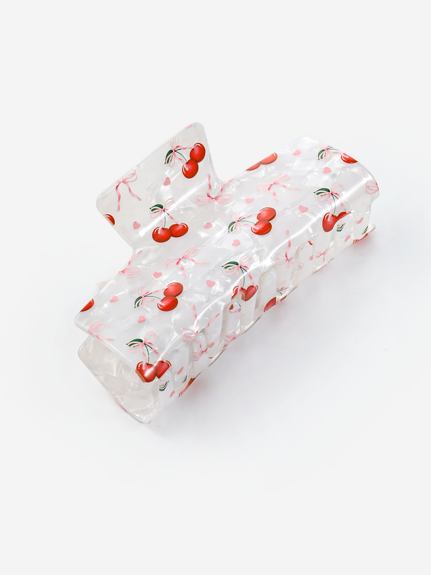 Packed Party Cherries and Bows Print Claw Clip, 1 Piece