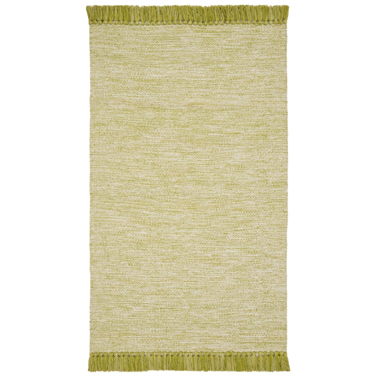 SAFAVIEH Montauk Justin Solid Braided Cotton Area Rug, Olive/Green, 3' x 5'