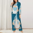 thumbnail image 3 of Kll Nurse Doctor Gnomes Print Women'S Long Sleeve Pajamas With Pants Sleepwear Loungewear 2 Set-X-Large, 3 of 9