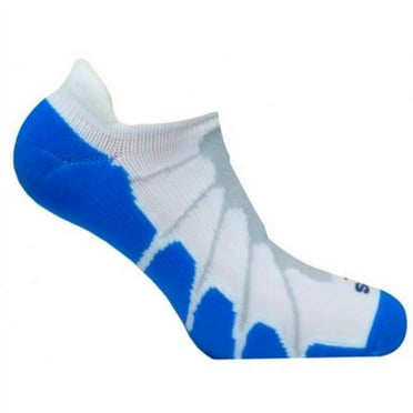 Sox SS 6011 Sport Plantar Fasciitis Arch Support Ghost Compression Socks- White-Royal - Medium