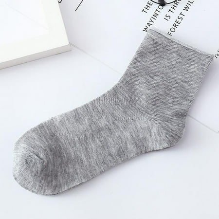 

〖Yilirongyumm〗 Socks 1Pair Unisex Comfortable Color Cotton Sock Slippers Long Socks