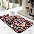 thumbnail image 2 of Washable Rubber Daisy Cute Floral Dish Drying Mats for Kitchen Counter Home Large Coffee Bar Pad Accessories and Decor for Utensils Stemware 19.5''x12'', 2 of 7
