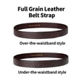 thumbnail image 6 of ‌Catelles Men's Crocodile Pattern Headless Brown Belt - Genuine Leather Automatic Buckle Waistband, Durable Stylish for Business Casual Wear,Gifted by Box&For waist 46in Width 1.38in(3.5cm), 6 of 8
