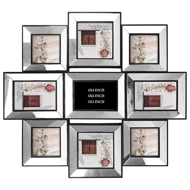 Photo Frame 21x24 Inner Mirror Picture Made To Display Pictures 4x6 4x4 5x5 Wide Molding Multi Selfie Gallery Collage Wall Hanging Mounting Design Com - Picture Frame Collage Wall Hanging