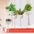 thumbnail image 2 of Macrame Plant Hangers Indoor Macrame Hanging Planters for Indoor Plants - 6 Pack Hanging Plant Holders Indoor Hanging, Macromay Plant Hangers for Indoor Plant Hanger, 2 of 9