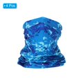 thumbnail image 3 of Uxcell Neck Gaiter, 4 Pack Breathable Cooling Face Cover Scarf for Cycling Running, Camo Blue, 3 of 6