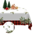 thumbnail image 6 of Nanqianyi Christmas Plaid Rectangle Tablecloth,52x70 Inch,Waterproof Stain Resistant Table Cover For Holiday Dinner Party, 6 of 7