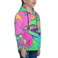 thumbnail image 3 of Pofeuu Psychedelic Cartoon Frog Print Kids Pullover Hoodies Warm Thick Hooded Sweatshirt with Packet for Boys Girls-X-Large, 3 of 6