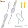thumbnail image 4 of Spencer 2Pcs Braided Curtain Tiebacks, Rope Belt Curtain Tie Buckle Holdback Drapery Curtain Tie Back with 2 Metal Hooks (White), 4 of 7