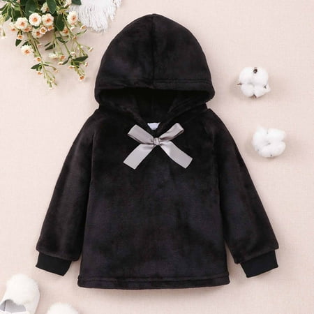 

QISIWOLE Infant Toddler Baby Boys Girls Long-sleeved Thickened Warm Flannel Hooded Sweater for Kids 18 Months - 6 Years Clearance !