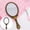 Bronze, variant on Makeup Magnifying Glass-Hand Makeup Handheld Decorative Personal Vintage Cosmetic Travel Hand Vintage Handheld with Handle Vanity Makeup Travel, Handheld Makeup Mirror Beige, Plasticback to