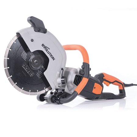 UPC: 0849713087386 | Evolution R300DCT+ 12 in. Electric Concrete Cut-Off Saw  Disc Cutter with Dust Suppression with 12 in. Diamond Blade (PD300SEG-CS2) Included
