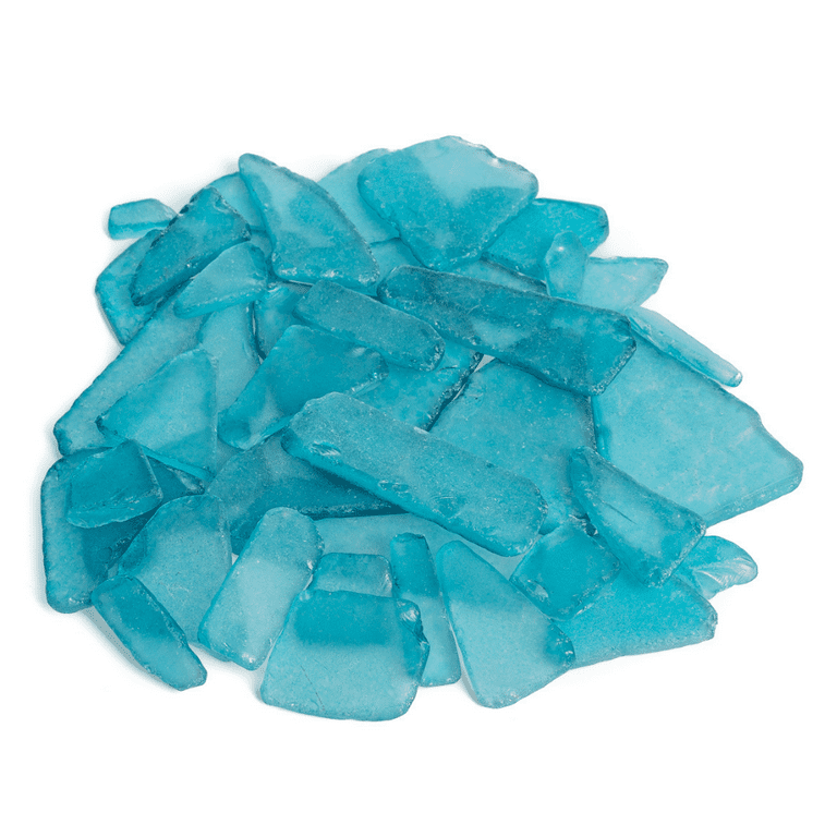 Sea Glass, 11oz Caribbean Blue Sea Glass, Tumbled Sea Glass Decor