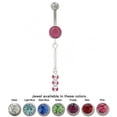 thumbnail image 1 of Pendentif Design Anneau de Ventre avec des Gemmes Cz, 1 of 6