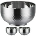 thumbnail image 4 of 3Pcs Round Rice Bowl Stainless Steel Pickle Bowl Household Bowls Household Rice Bowl, 4 of 8