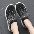 thumbnail image 4 of VoxSoles Women's Rhinestones Mesh Sport 𝖲lip-on Shoes,Non 𝖲lip Good Arch Breathable Lightweight Casual Sock Sneaker Nurs𝖾 Shoes, 4 of 8