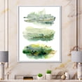 thumbnail image 2 of Designart 'Golden Green Abstract Clouds II' Modern Framed Canvas Wall Art Print, 2 of 5