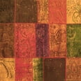 thumbnail image 1 of Ahgly Company Indoor Square Patchwork Orange Transitional Area Rugs, 3' Square, 1 of 1