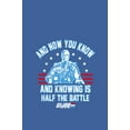 thumbnail image 2 of Women's GI Joe Knowing Is Half the Battle  Racerback Tank Top Royal Blue Heather X Large, 2 of 4